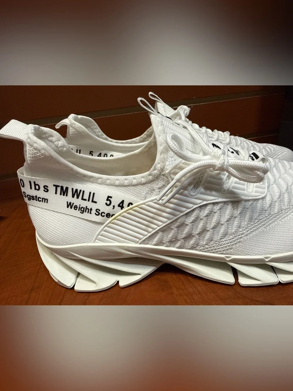 White Knit Men's Sneakers - Unbranded Comfort Runner